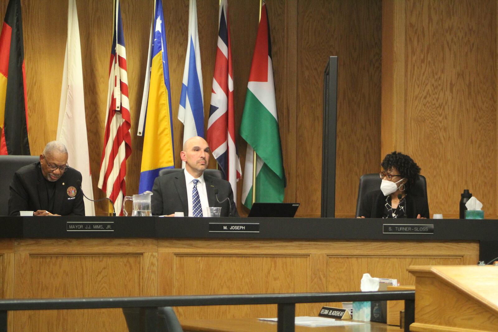 The Dayton City Commission during a discussion about a proposed Inclusive Business Recovery Opportunity Center on Wednesday, May 3, 2023. CORNELIUS FROLIK / STAFF