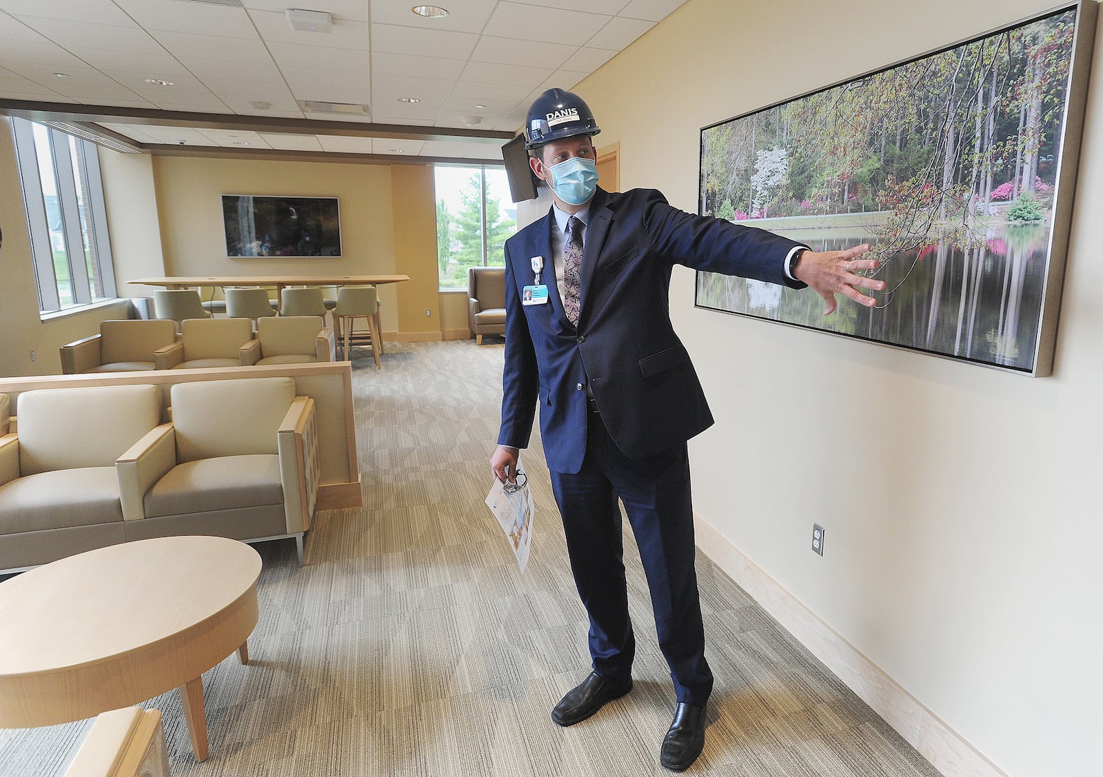 Rick Dodds, President of the Kettering Health Network, talks Wednesday about the new $70 million expansion at the Soin Medical Center. MARSHALL GORBY\STAFF