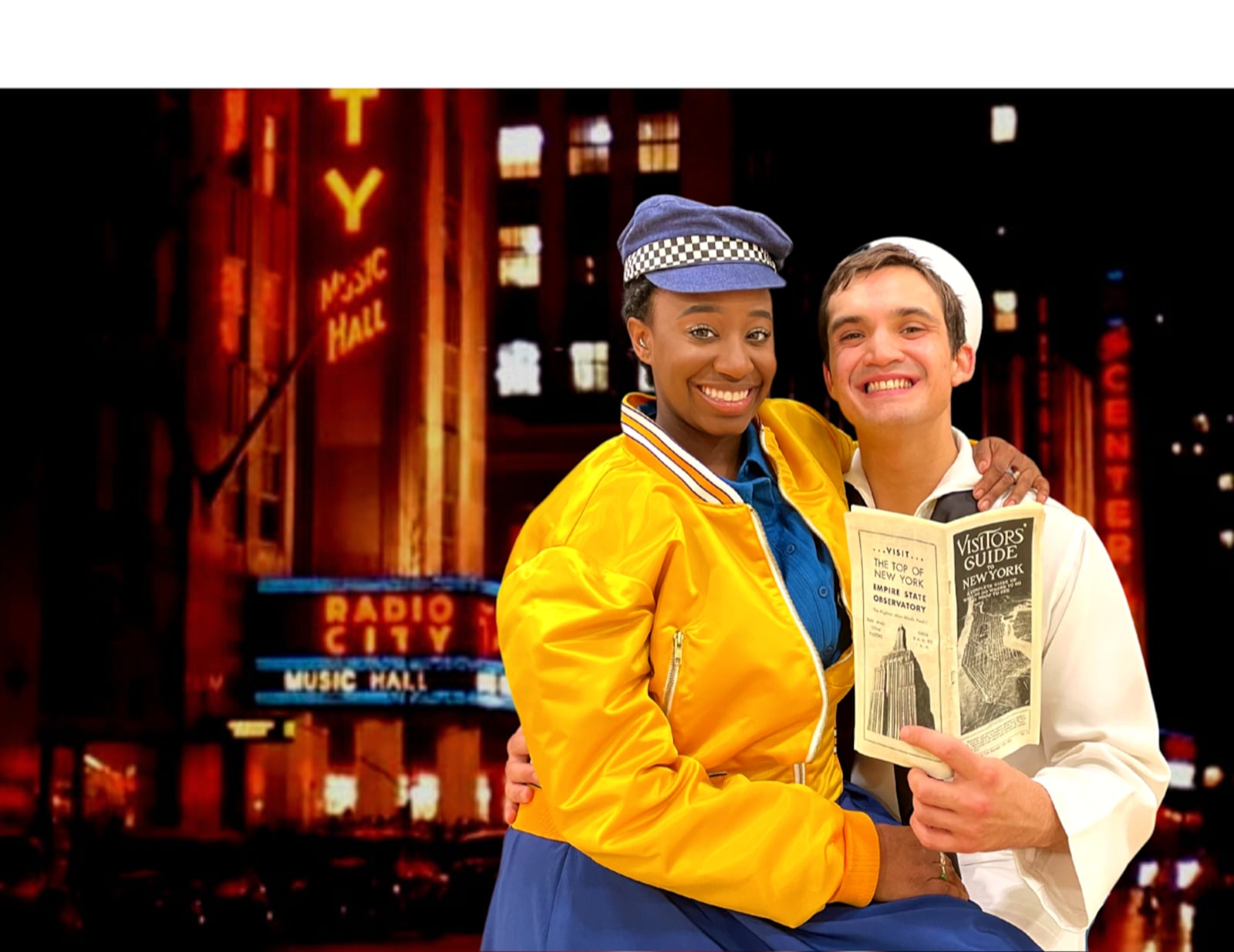 Trinity Woolf (Hildy Esterhazy) and Ben Ohnemus (Chip) in Wright State University's production of "On the Town." PHOTO BY WRIGHT STATE THEATRE