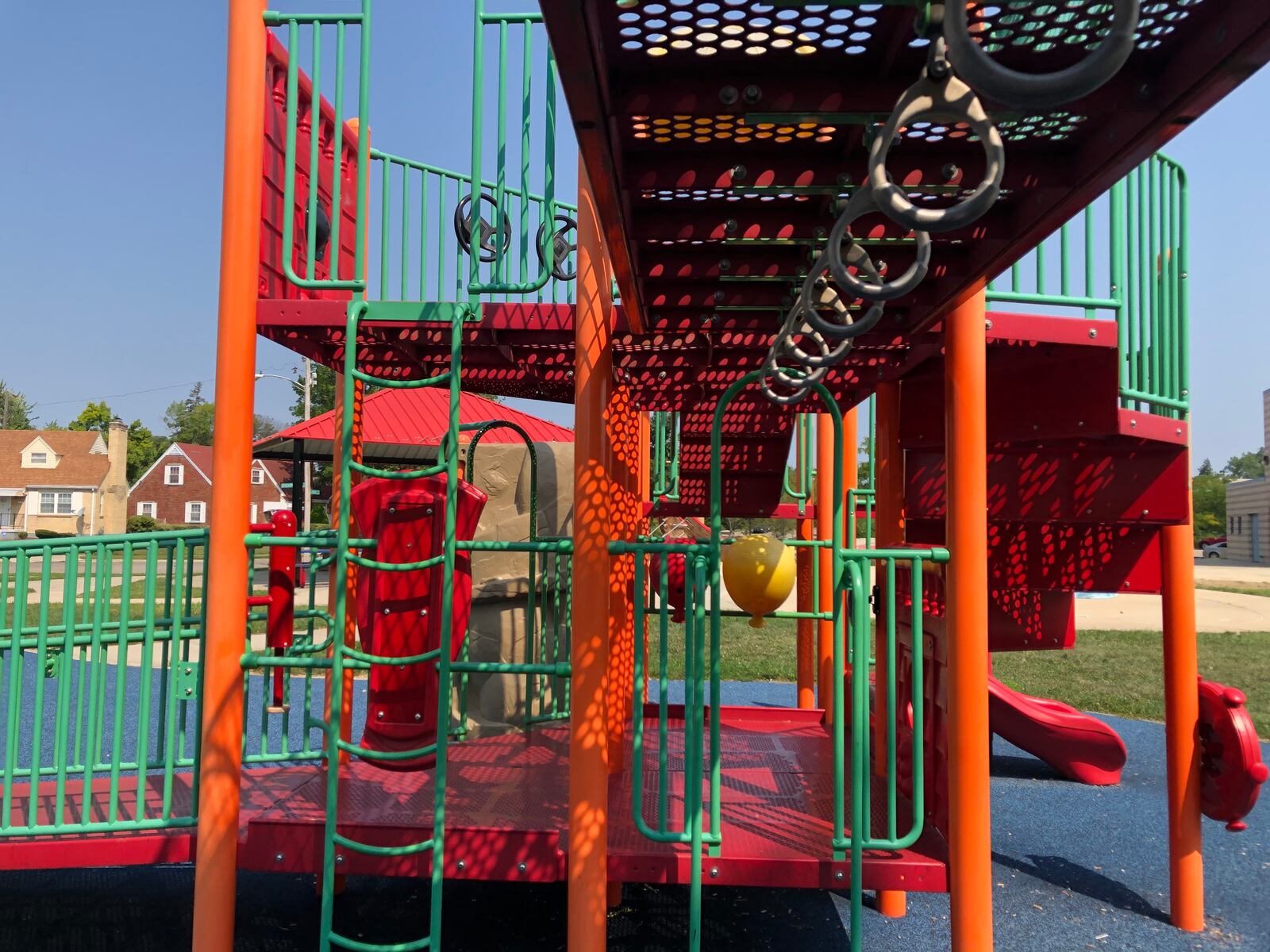 Fairview Park in Dayton has new playground equipment that offers climbing, crawling and other opportunities for physical interaction. CORNELIUS FROLIK / STAFF