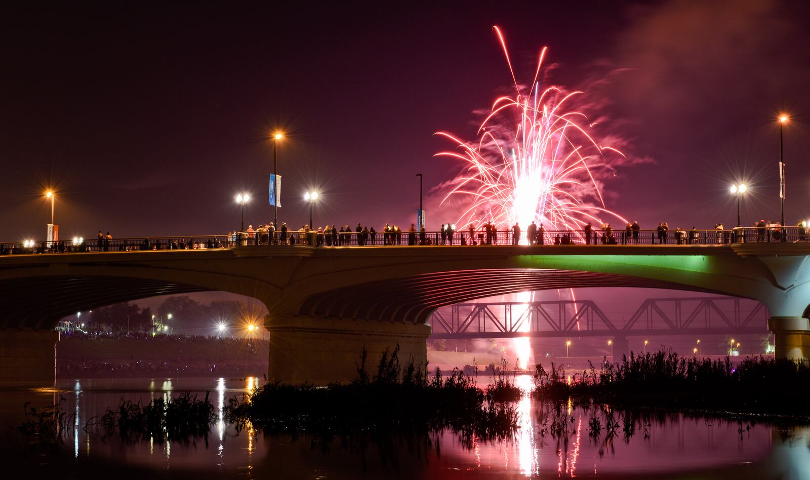 NEW CAPTION
Hamilton's fireworks this year will be fired off from Veterans Park so they can be viewed from more parts of the city. Here's a shot from last year's July 4 show along the Great Miami River. NICK GRAHAM/STAFF

>>>>>>>>>>>>>>>
Hamilton held their Independence Day celebration and fireworks Saturday, July 4 along the Great Miami River. NICK GRAHAM/STAFF