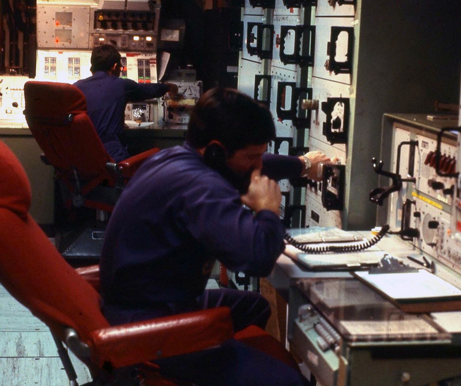 In the 1970s, 1st Lt. Rich Bowman, left, and his deputy served on crew as launch control officers at F. E. Warren Air Force Base in Cheyenne, Wyoming. In 1978, they participated in an actual test launch of a Minuteman III ballistic missile from Vandenberg Air Force Base in Calif. CONTRIBUTED