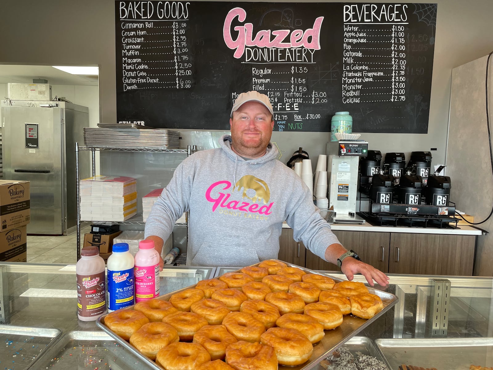 As Glazed Donut Eatery in Xenia marks two years, the donut shop is adding a donut eating contest to its menu. Those ready to take on “The Dirty 30″ will have one hour to eat 30 glazed donuts with three milks. NATALIE JONES/STAFF