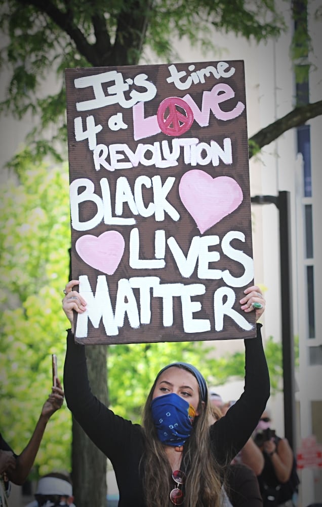 PHOTOS: Hundreds gather for protest in Dayton