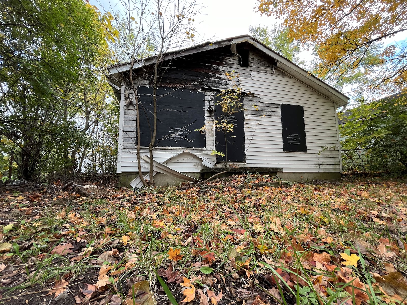 The Montgomery County Land Bank has been awarded $5.3 million in state funding to demolish about 150 blighted properties. About 11 properties on Mia Avenue in West Dayton will be removed, including this dilapidated home. CORNELIUS FROLIK / STAFF