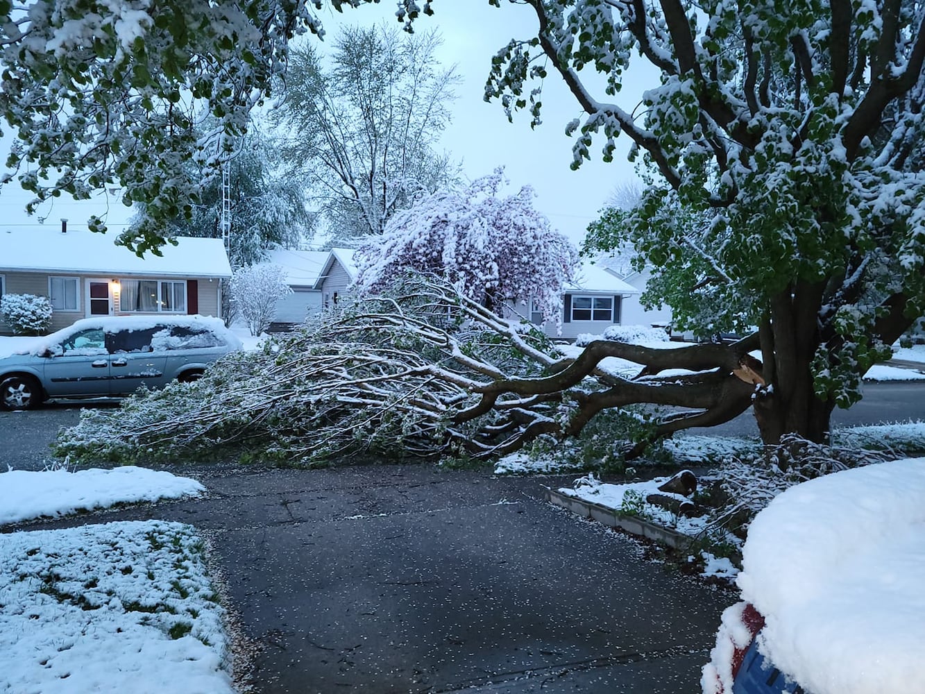 PHOTOS: Snowfall in April in the Miami Valley