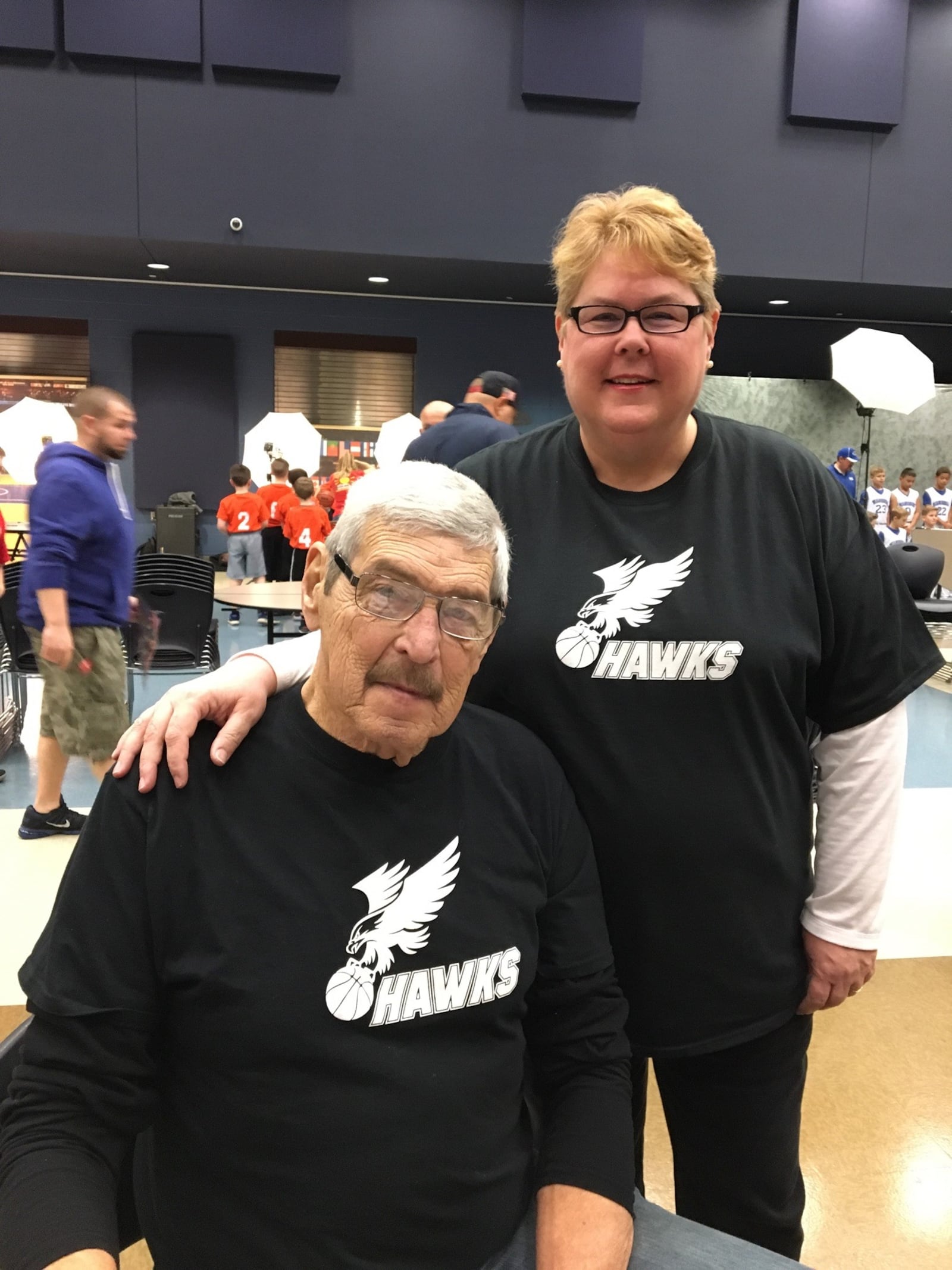 Bill Chmielewski and his daughter Shirley Carroll coaching their youth basketball team in the Miamisburg Recreation League. CONTRIBUTED