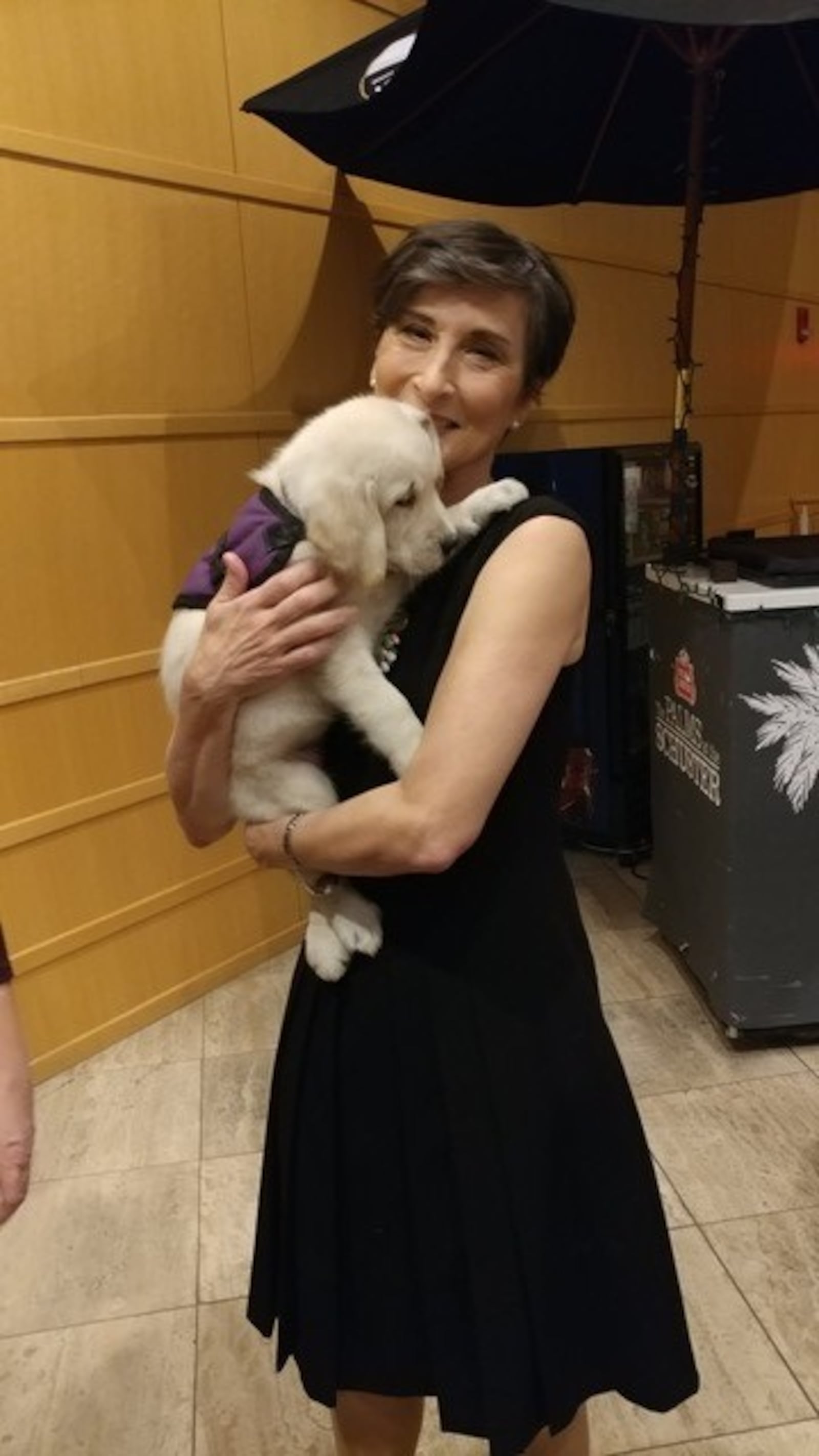 Dayton Ballet artistic director Karen Russo Burke loves animals and has added Muttcracker to the schedule of activities during the run of “The Nutcracker.” Dogs up for adoption are brought to the Schuster Center on designated days.CONTRIBUTED