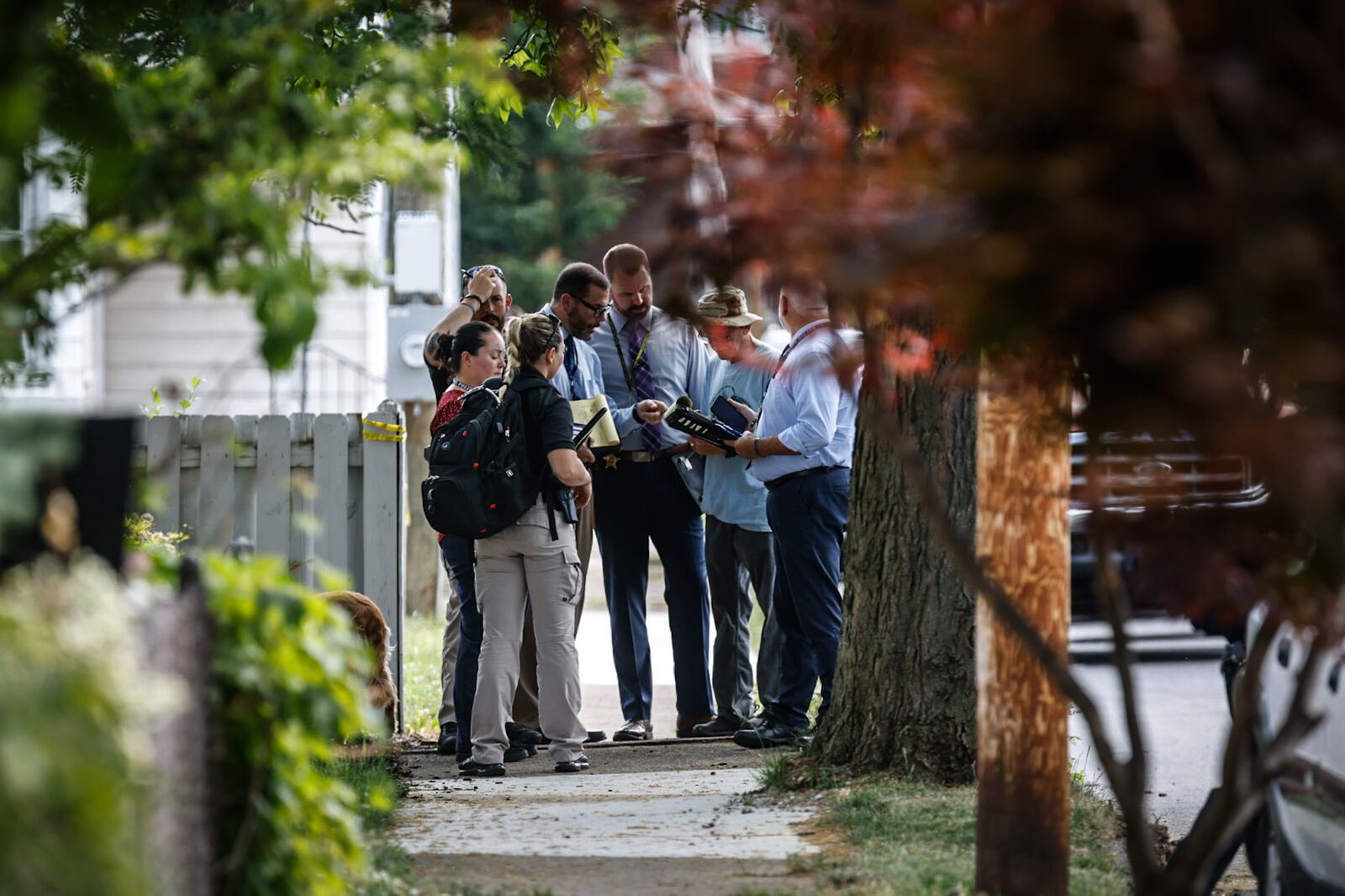 Dayton police responded to Centre Street in Dayton on Thursday, June 1, 2023, after a man was reportedly shot in the stomach. JIM NOELKER/STAFF