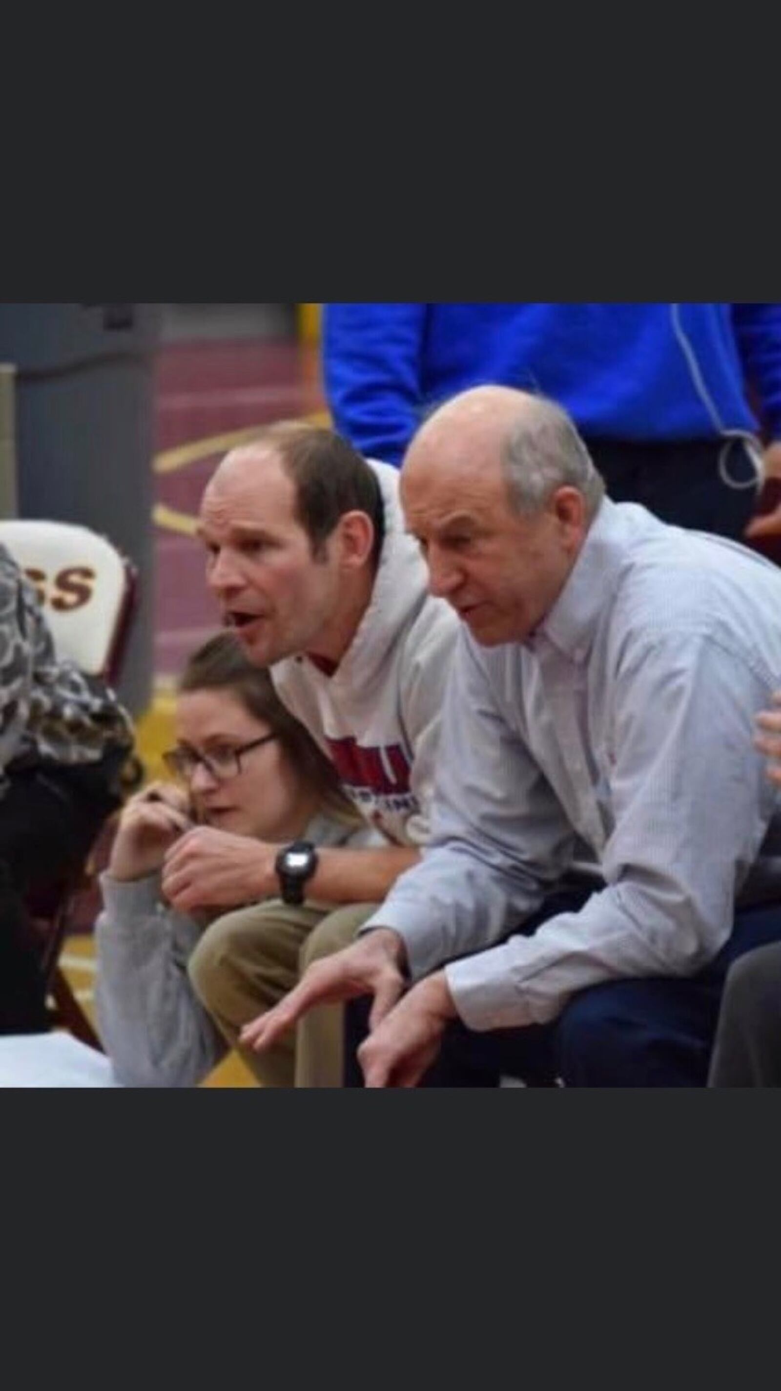 MARK 6 – Longtime Carroll High assistant coach Mark Gerhard (right) with Carroll hed coach Jason Ashworth. CONTRIBUTED