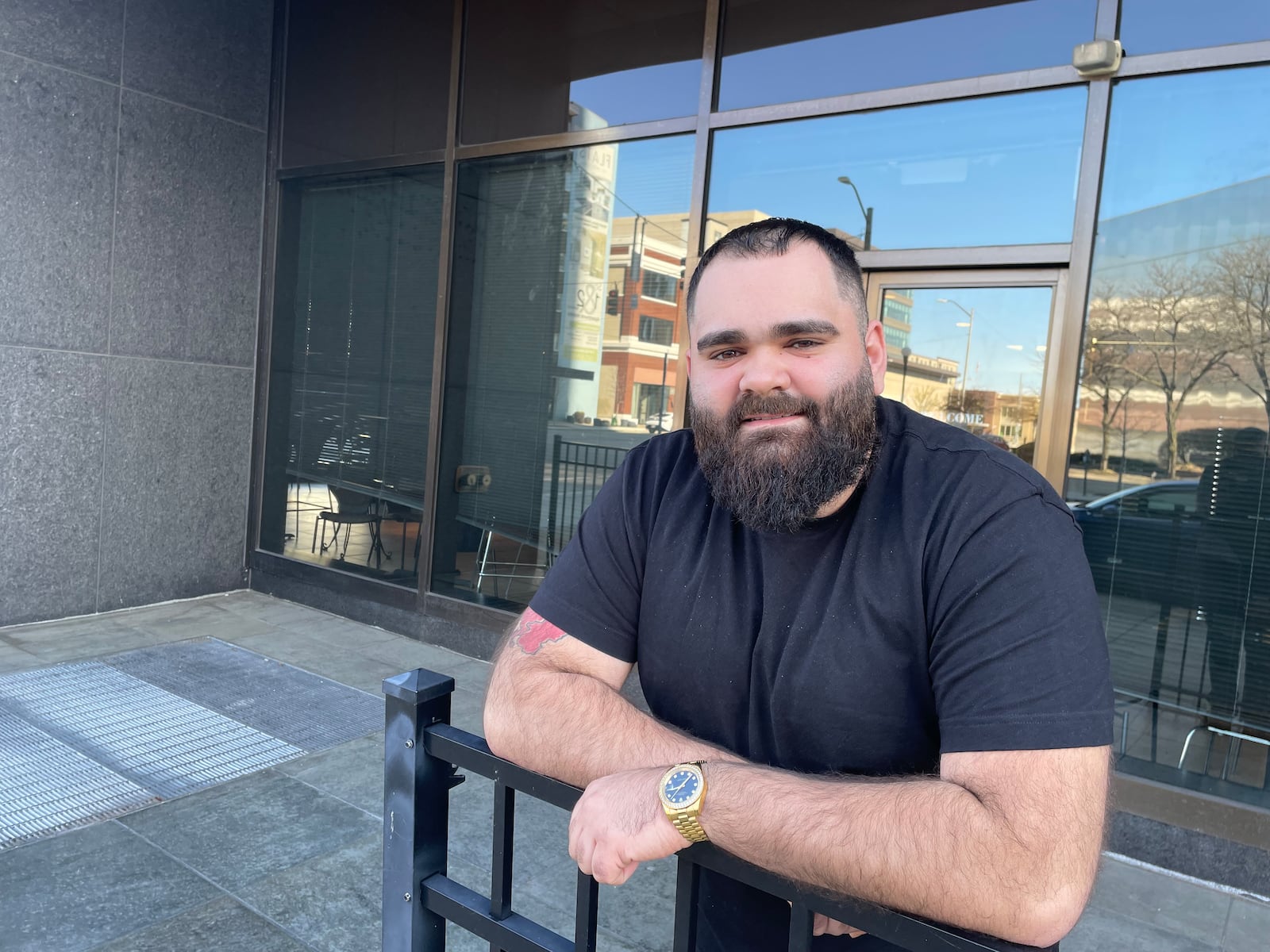 Troni’s Pizza and Pasta is coming soon to the lobby of the Stratacache Tower on North Main Street in downtown Dayton. Pictured is Owner Beto Troni. NATALIE JONES/STAFF