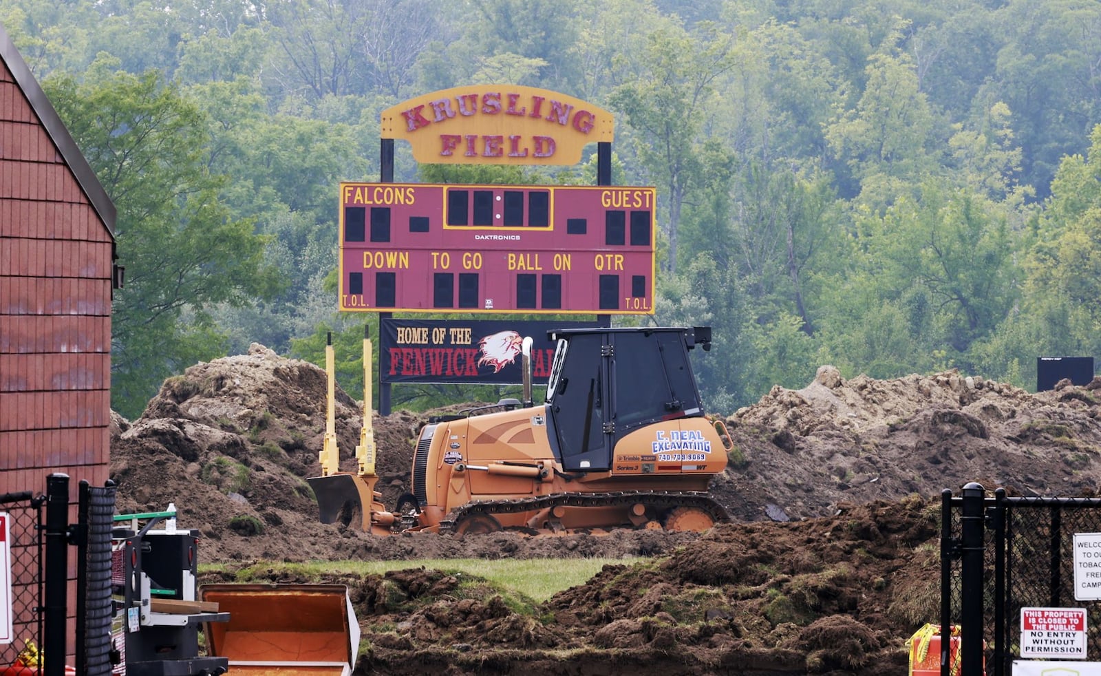 Krusling Field, home of the Fenwick High School football team, is receiving major renovations thanks to a $2 million donation from the Yeager family. It will be named Yeager Field. NICK GRAHAM/STAFF