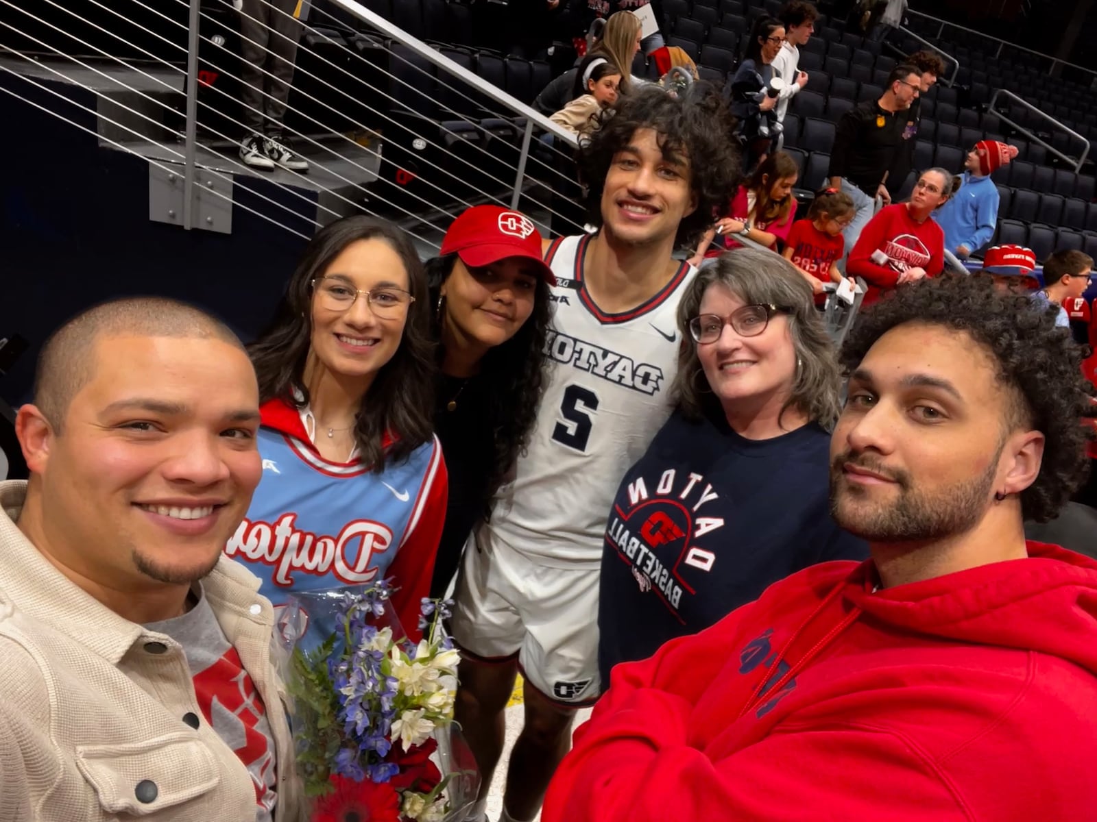 Nate Santos and his family: (left to right) brother-in-law Aaron, sister Sidney, sister Ashley, Nate, mom Lori, and brother K.J. CONTRIBUTED