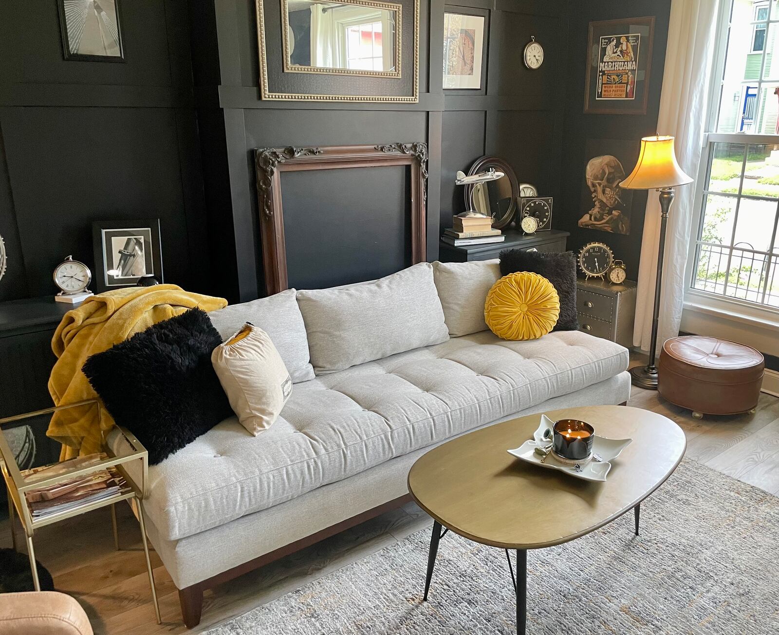 Terri Miller says she bought this sofa at Arhaus The Loft in Hilliard for a deeply discounted price. Photo by Robin McMacken