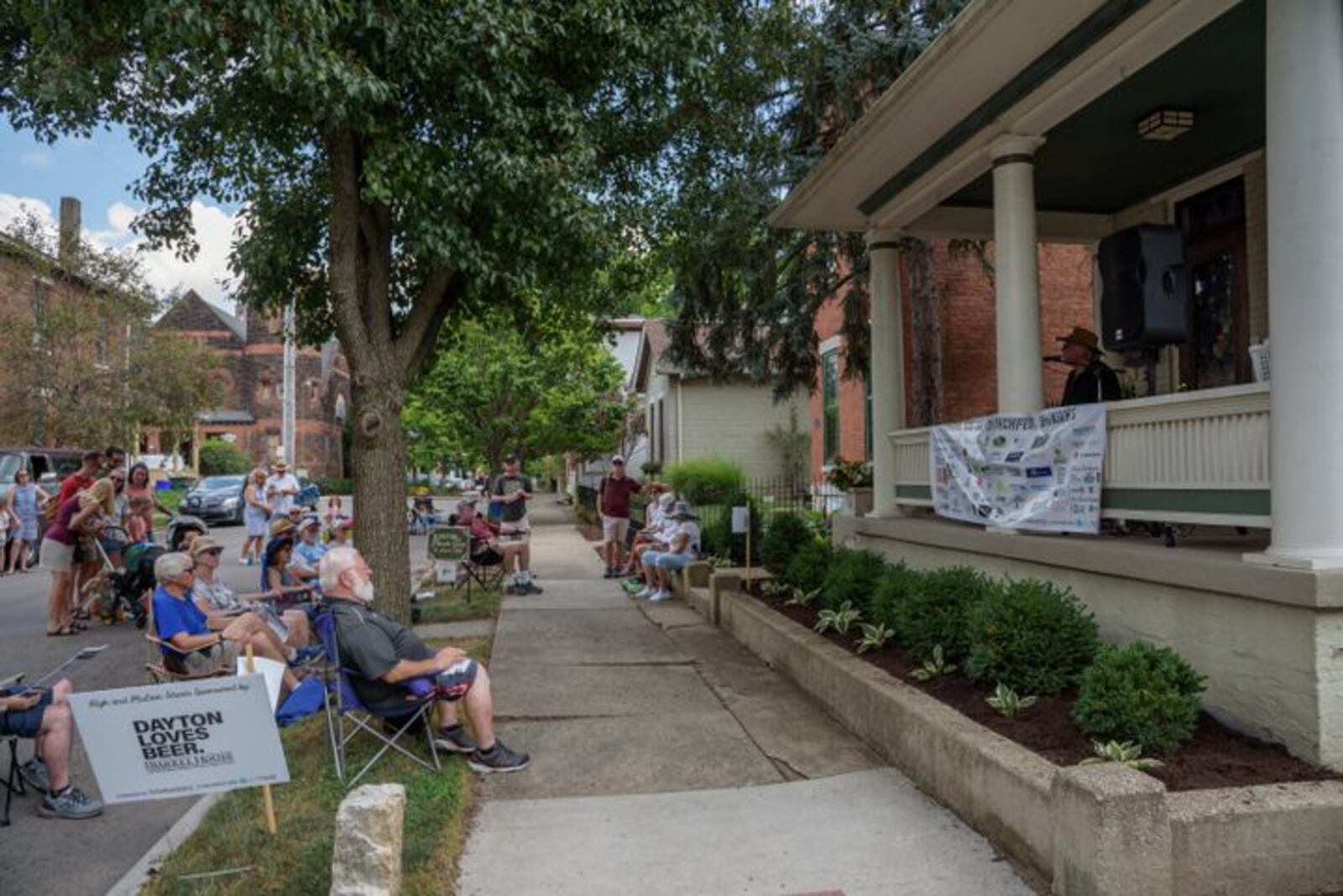 The 4th Annual Dayton Porchfest returned to the St. Anne’s Hill Historic District on Saturday, August 21, 2021 after having been rescheduled twice from 2020 due to the COVID-19 pandemic. The free family-friendly neighborhood music festival, presented by The Collaboratory featured close to 50 musical acts. Since all the musicians donated their time, tip jars were placed at every porch. TOM GILLIAM / CONTRIBUTING PHOTOGRAPHER