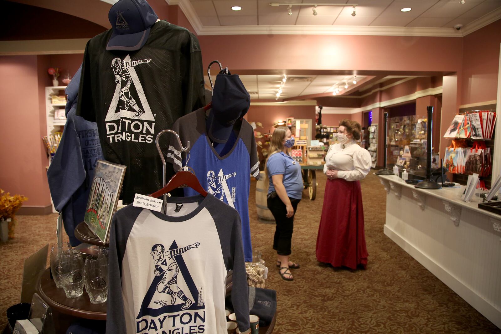 The Carillon Historical Park museum store specializes in all things Dayton. They carry a variety of Dayton Triangles merchandise. LISA POWELL / STAFF