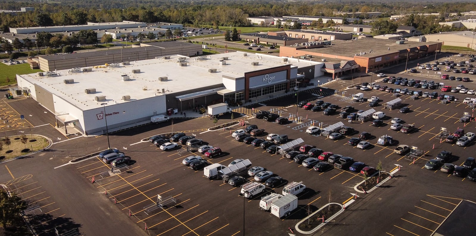 The new Kroger is next to the older building on West Central Ave. The new store moved into the closed Kmart building. JIM NOELKER/STAFF