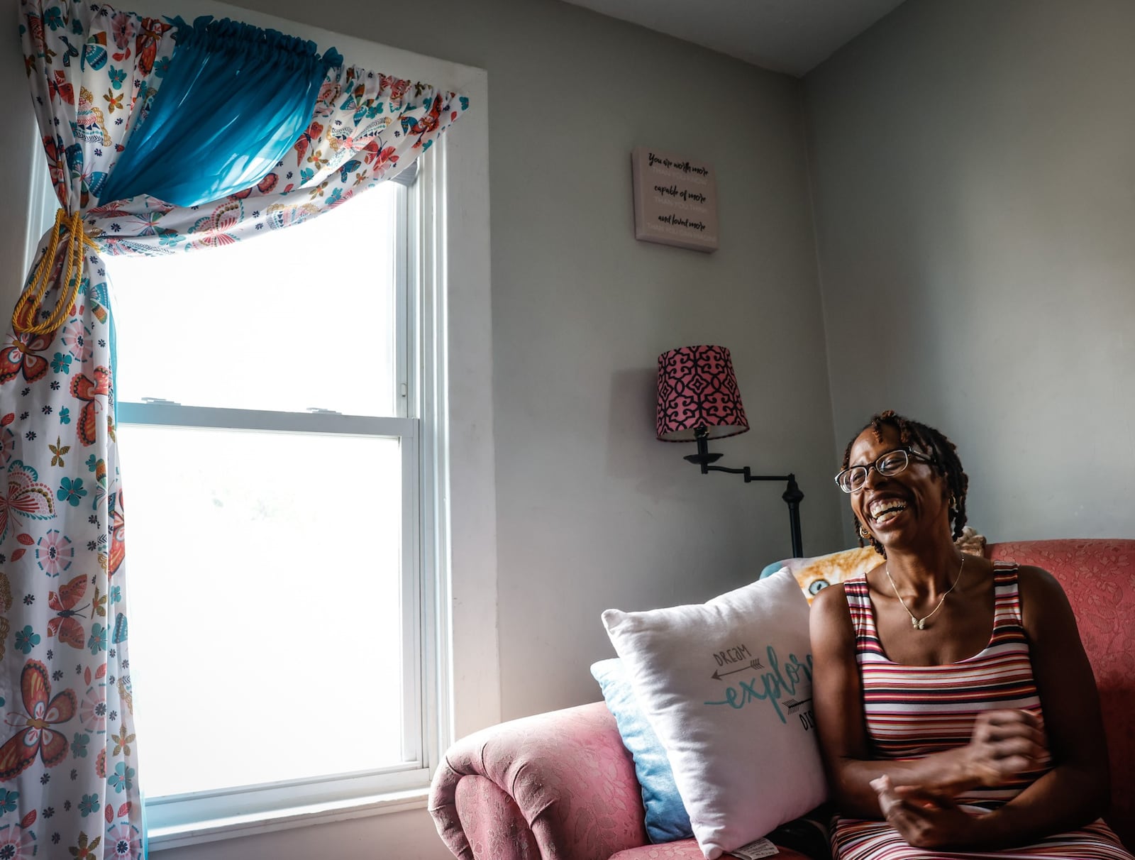 Dayton resident Christa Hullaby is a survivor of domestic violence.  There has been an increase in domestic violence from 2020 to 2021. JIM NOELKER/STAFF