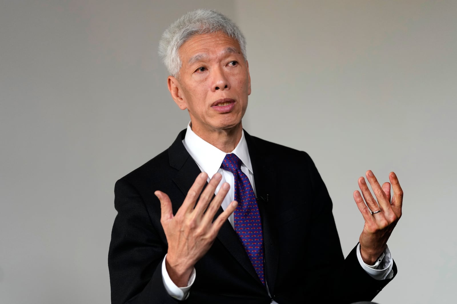 Lee Hsien Yang, who has been granted political asylum in the UK from what he called persecution in Singapore, as he is interviewed by The Associated Press in London, Monday, Oct. 28, 2024. (AP Photo/Kirsty Wigglesworth)