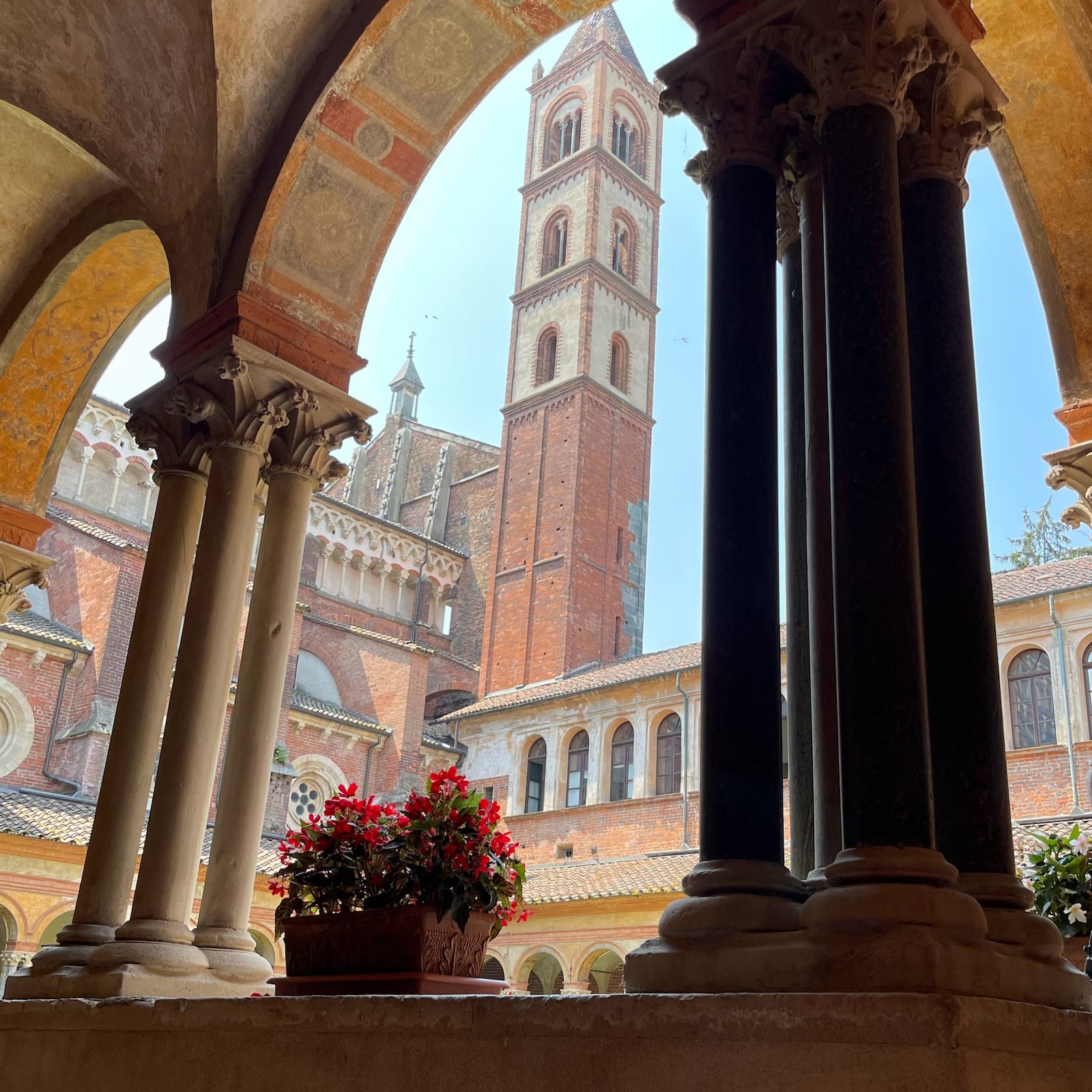 Inside the cloister of the Basilica of Saint Andrea, Vercelli, Italy - Contributed