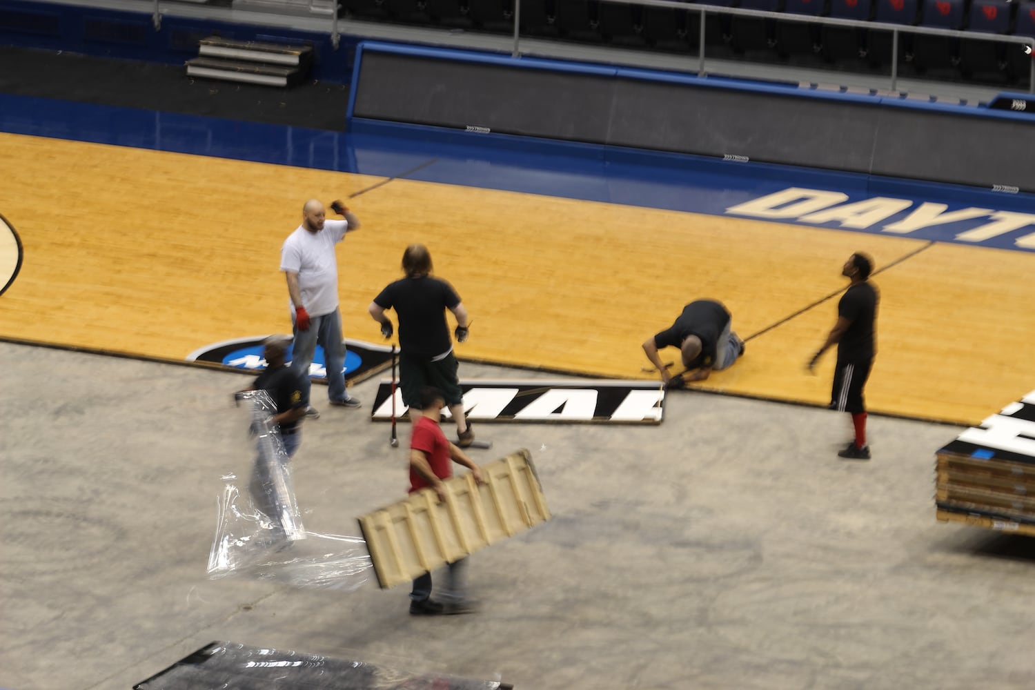 PHOTOS: UD Arena begins its 'First Four' transformation