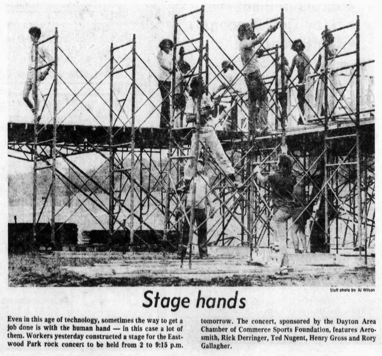 Aerosmith headlined "mini-Woodstock" rock festival at Eastwood Park in 1976. DAYTON DAILY NEWS ARCHIVES