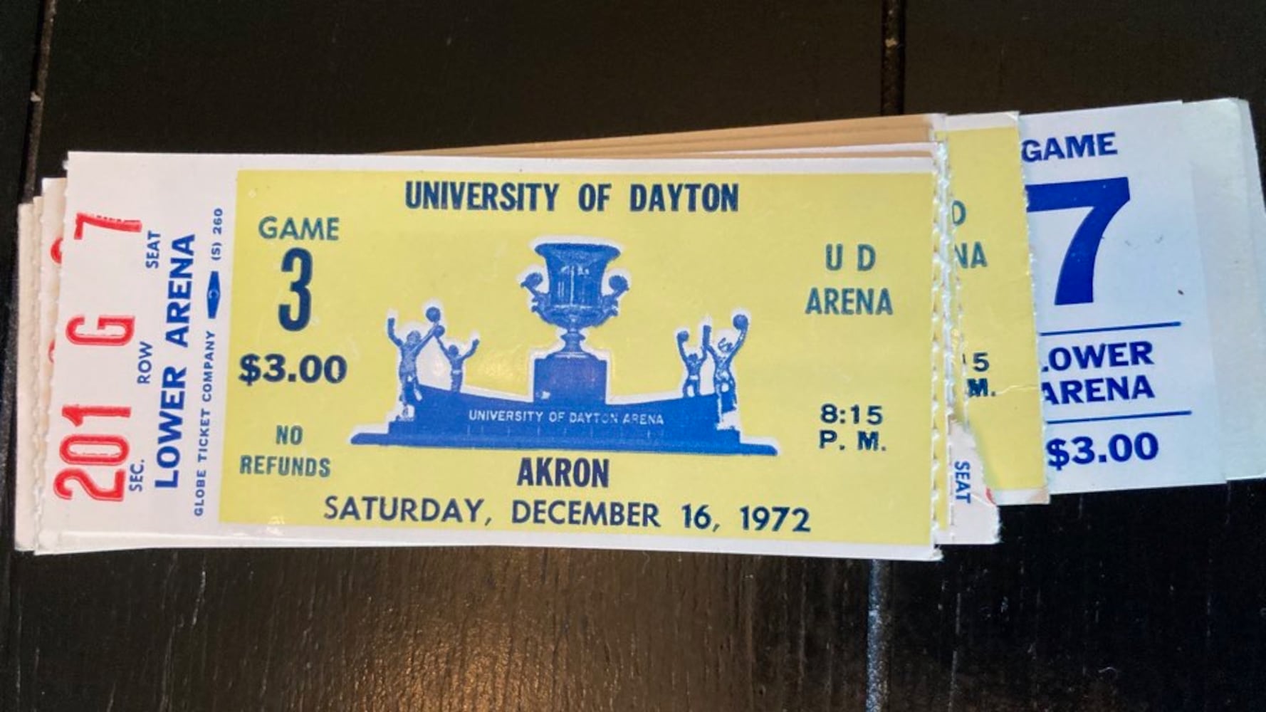 Dayton Flyers ticket stubs