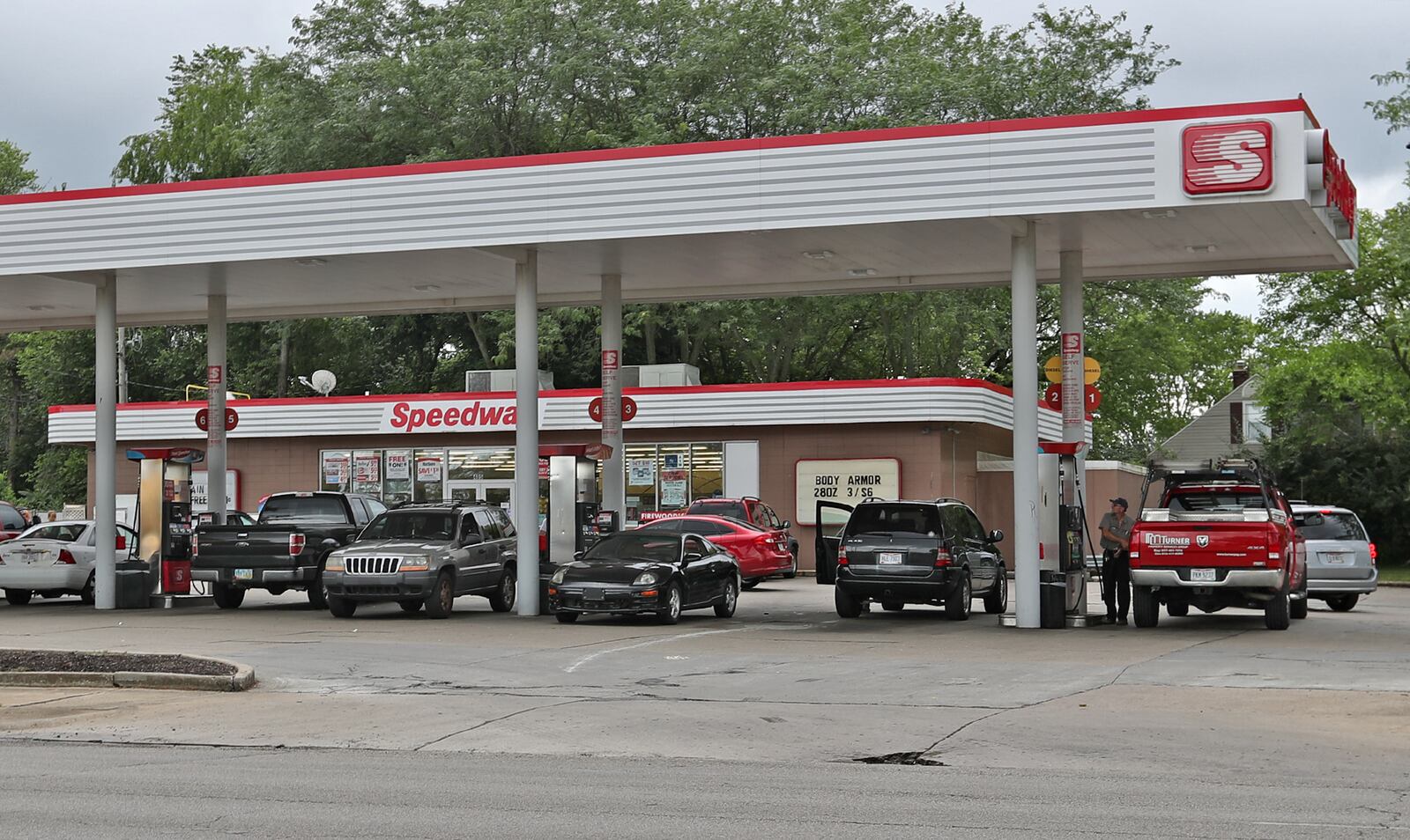 The Speedway of South Burnett Road where a shooting left one person dead and three others injured Saturday. BILL LACKEY/STAFF