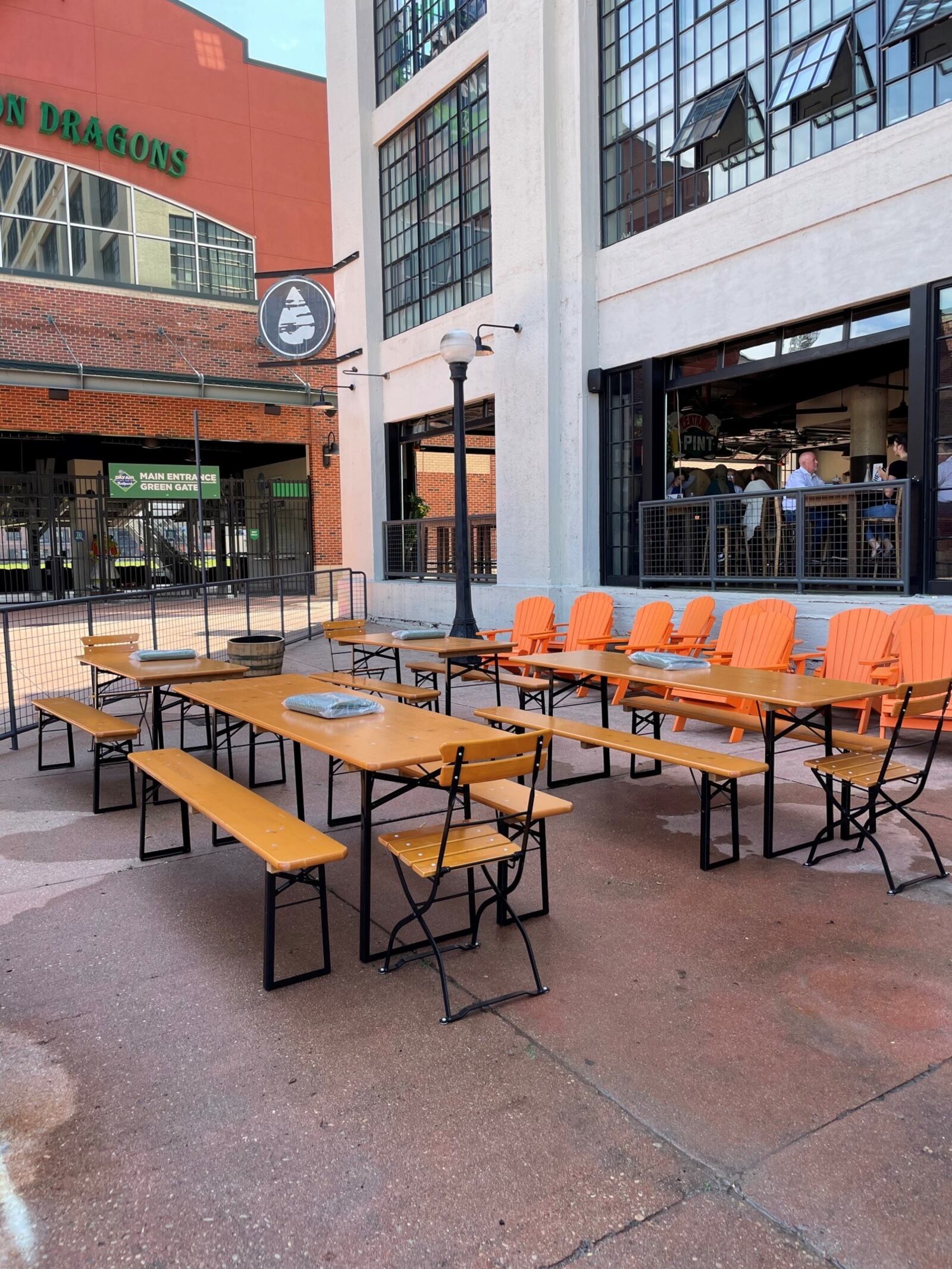 Lock 27, located at 329 East First St. on the site of Day Air Ballpark, has officially opened its new patio to customers.