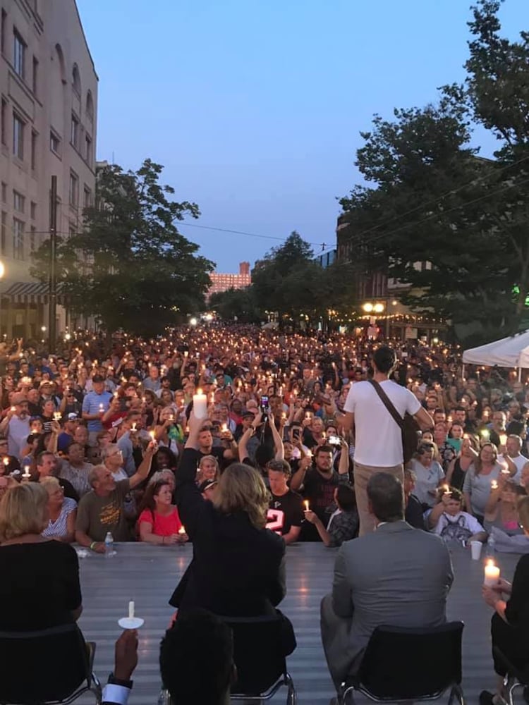 PHOTOS: Candlelight vigil in Dayton after shooting