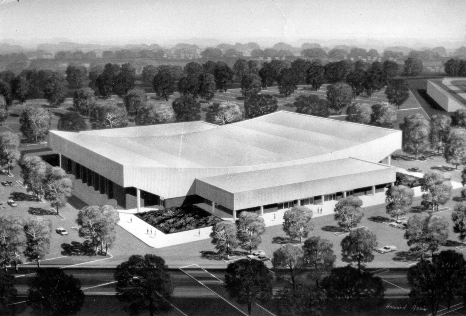 1968 artist's rendering of UD Arena.