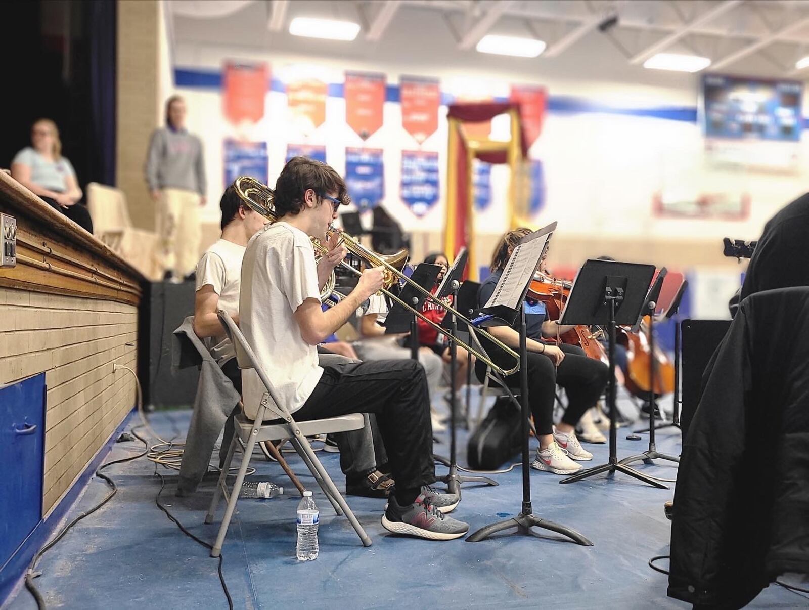 Members of the orchestra in rehearsal for "Anastasia," slated March 18-20. PHOTO COURTESY OF CARROLL HIGH SCHOOL