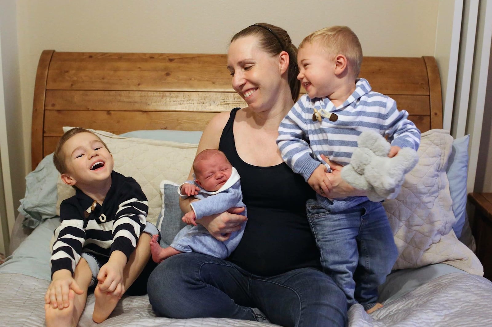 Leon Sidari , far left, was 4-years-old when he suddenly died of the flu.