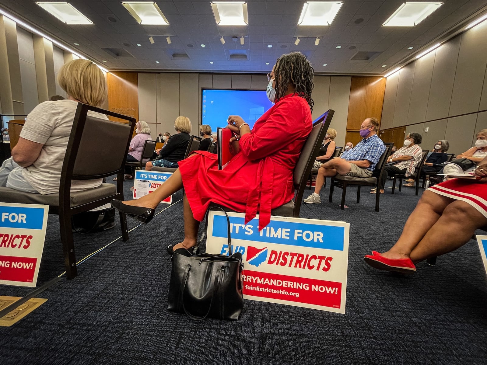 The Ohio Redistricting Commission held a regional hearing at Sinclair College August 24, 2021. Jim Noelker/Staff 