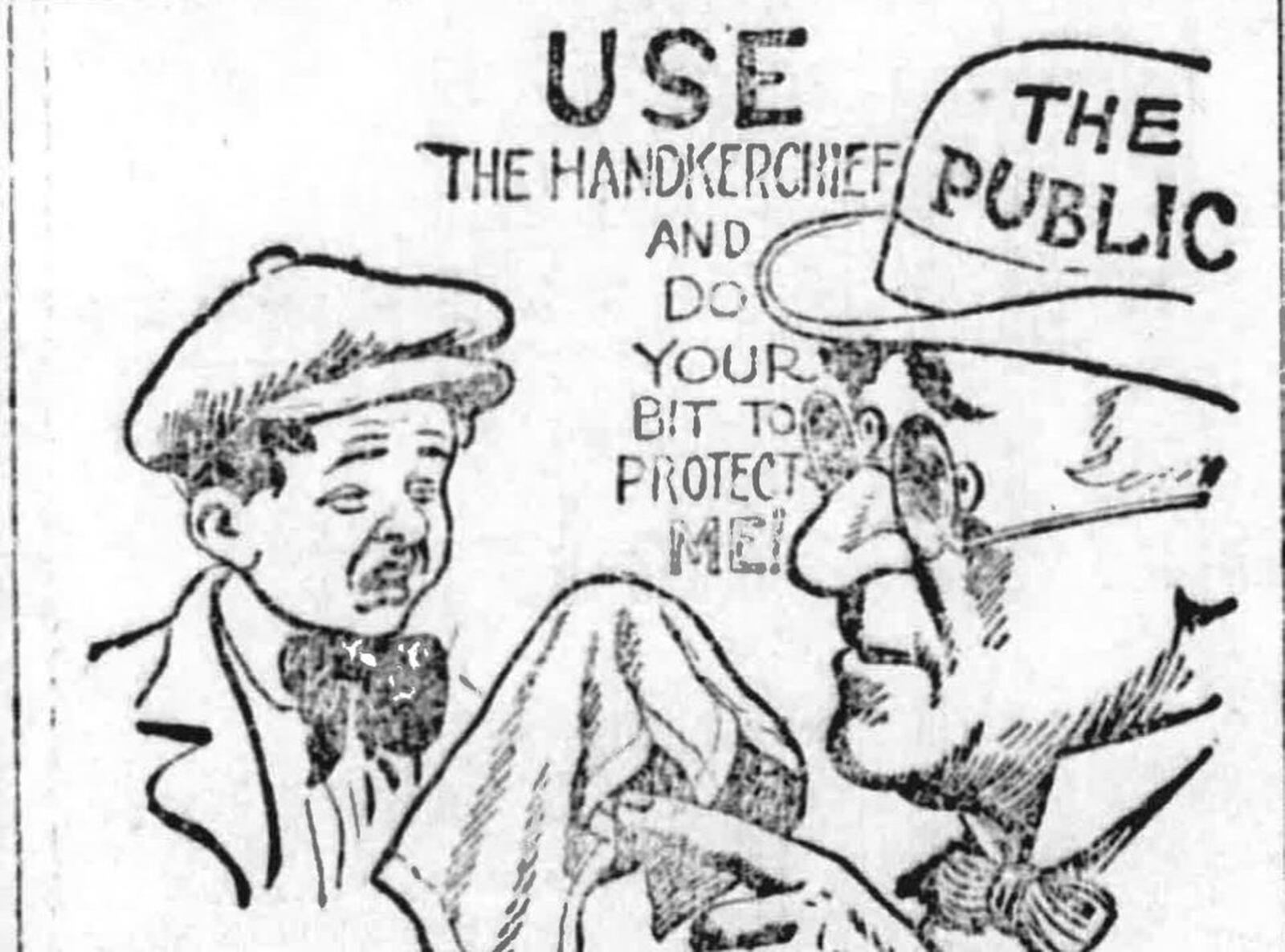 An illustration that ran in The Palm Beach Post during the 1918 Spanish flu pandemic.