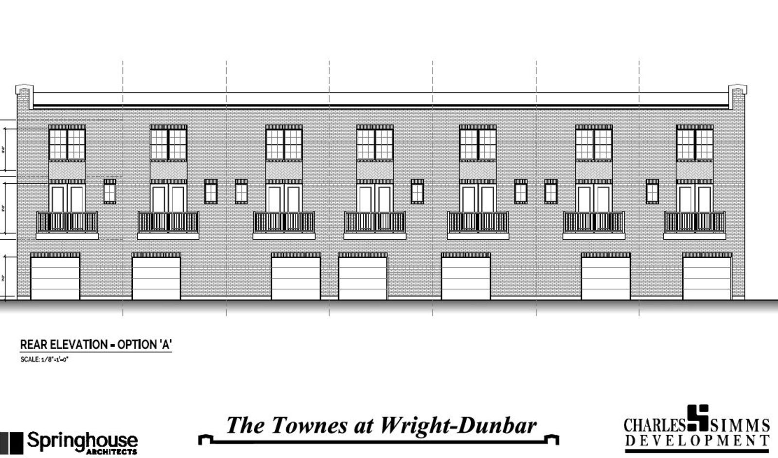 Concept renderings of new townhomes proposed for West Third Street in the Wright Dunbar neighborhood. CONTRIBUTED