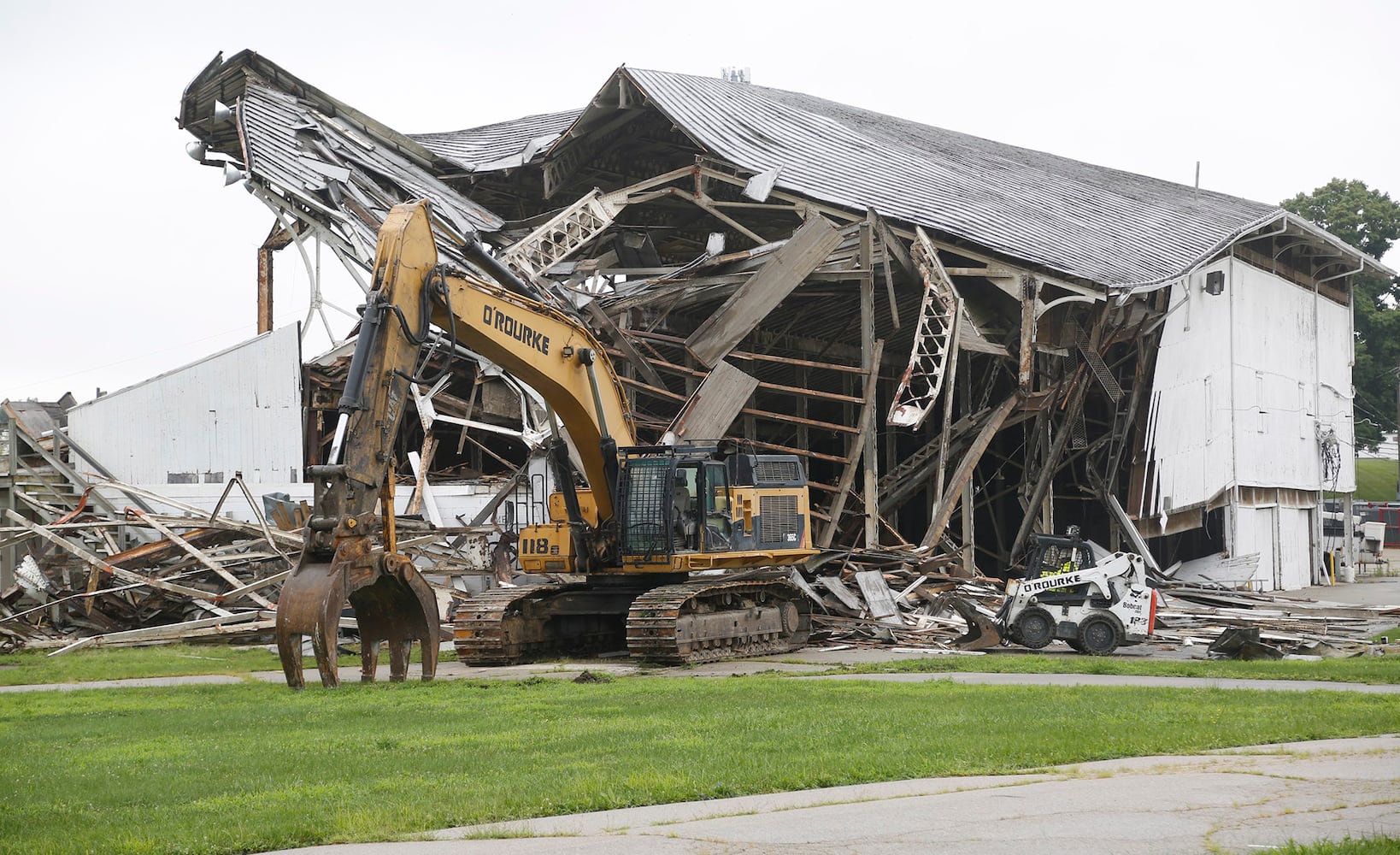 PHOTOS: Buildings demolished at old Montgomery County Fairgrounds