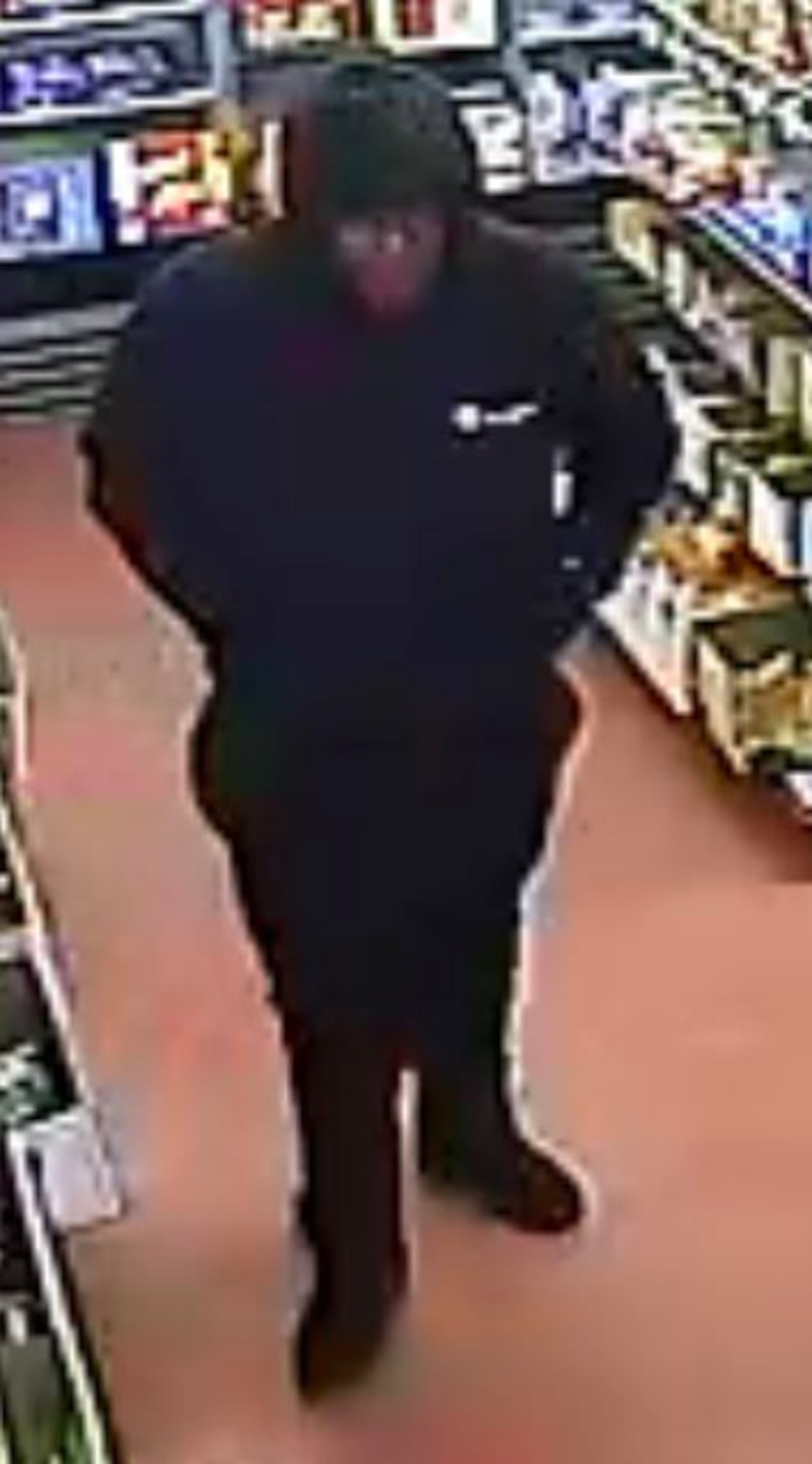 This security image shows the man suspected of shooting and killing Roop Gupta, a 68-year-old convenience store owner, at Madeira Beverage on Feb. 9, 2021. WCPO-TV