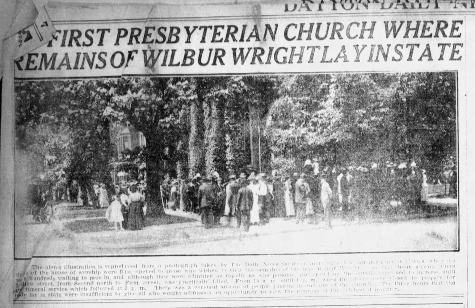 Wilbur Wright death pages