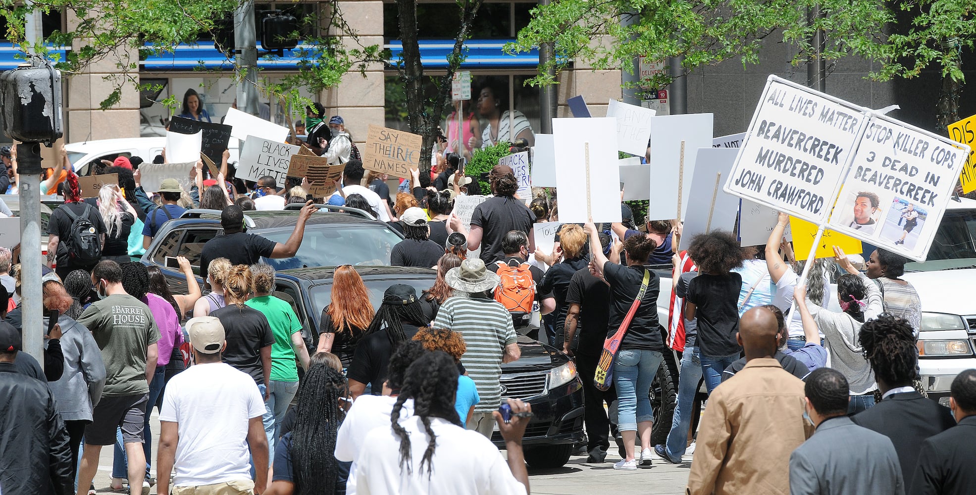 PHOTOS: Hundreds gather for protest in Dayton