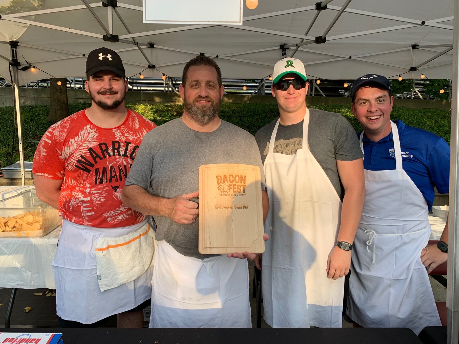 Dishes from Amber Rose were a crowd favorite and judges favorite this year at Bacon Fest at The Fraze. Here the staff poses with their award. CONTRIBUTED/ALEXIS LARSEN