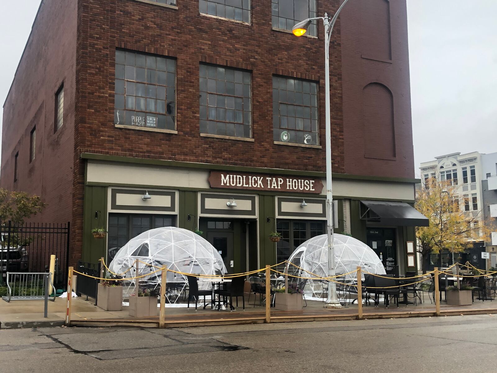 Mudlick Tap House invested in plastic igloos during the pandemic. CORNELIUS FROLIK / STAFF