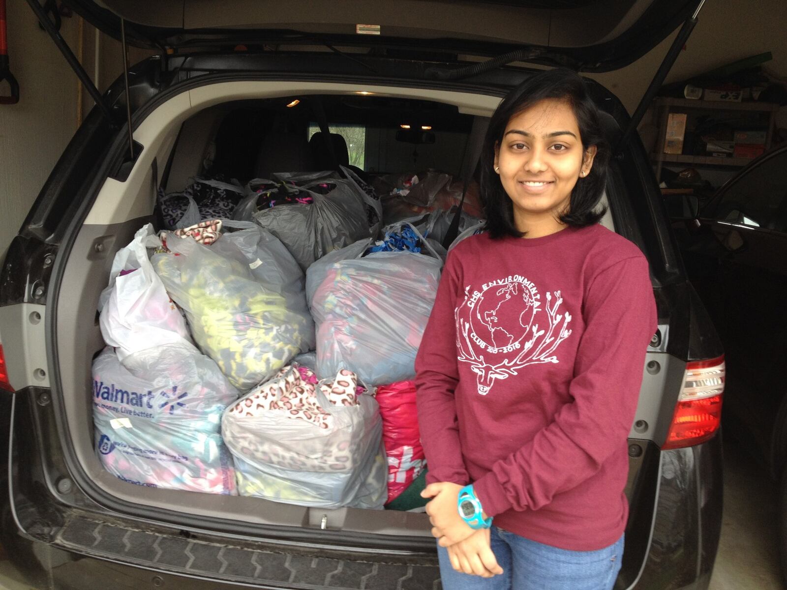 Recent Centerville High School graduate Sanjana Yerubandi was presented with the 16th annual Community Service Award Monday night by the Washington Township Trustees as they saluted her community service efforts.