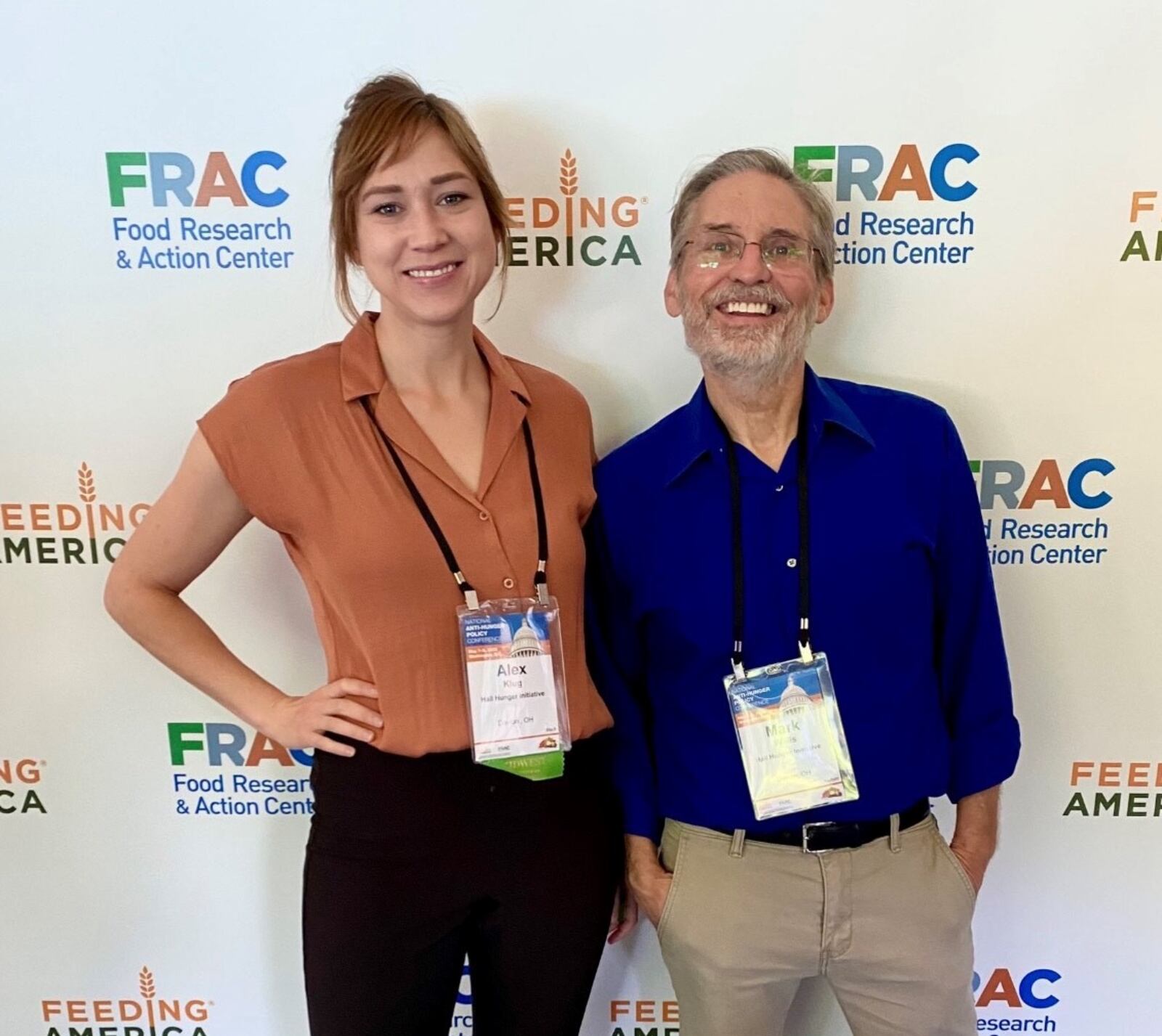 Alex Klug, assistant director, and Mark Willis, director of the Hall Hunger Initiative at the 2023 Anti-Hunger Policy Conference in Washington, D.C. (CONTRIBUTED)