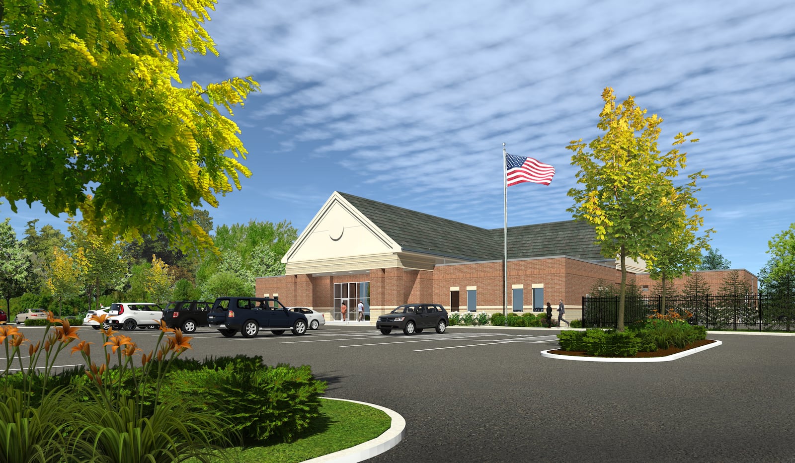 Montgomery County broke ground in Trotwood on Friday, Aug. 27, 2021, on a new Municipal Court Western Division courthouse, shown here in an architectural rendering. SUBMITTED