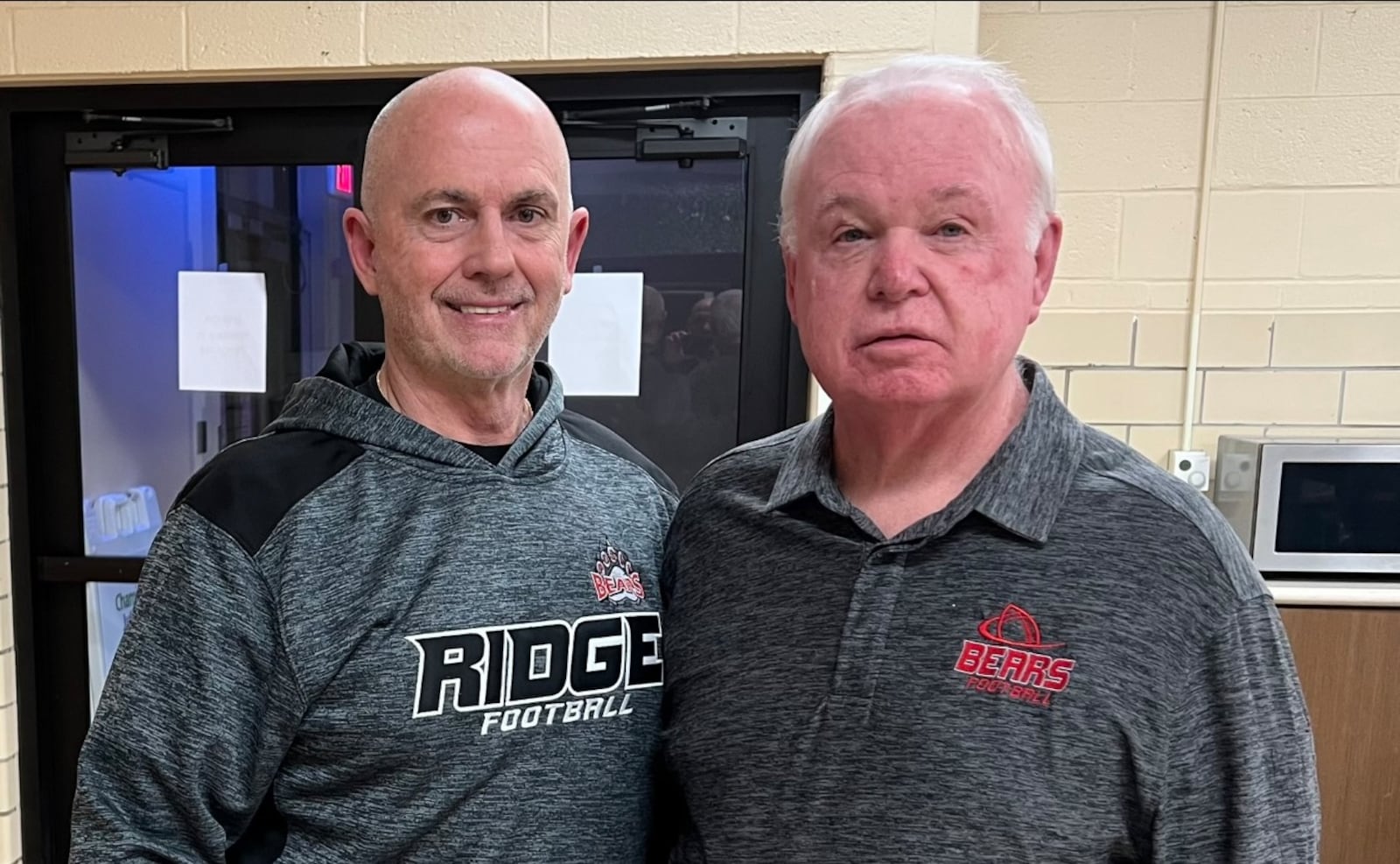 2024 Miami Valley Football Coaches Association coaches of the year from Northridge Bob Smith (left) and Mark Landers