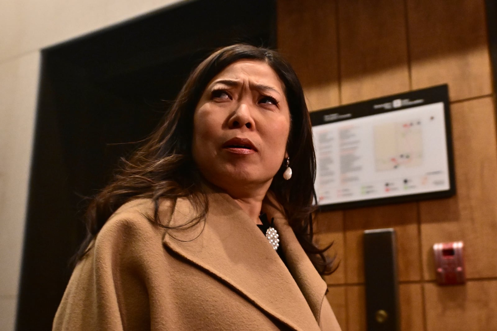 Canada's Minister of Export Promotion, International Trade and Economic Development Mary Ng arrives for a national caucus meeting, in Ottawa, Ontario, Monday, Dec. 16, 2024. (Spencer Colby/The Canadian Press via AP)