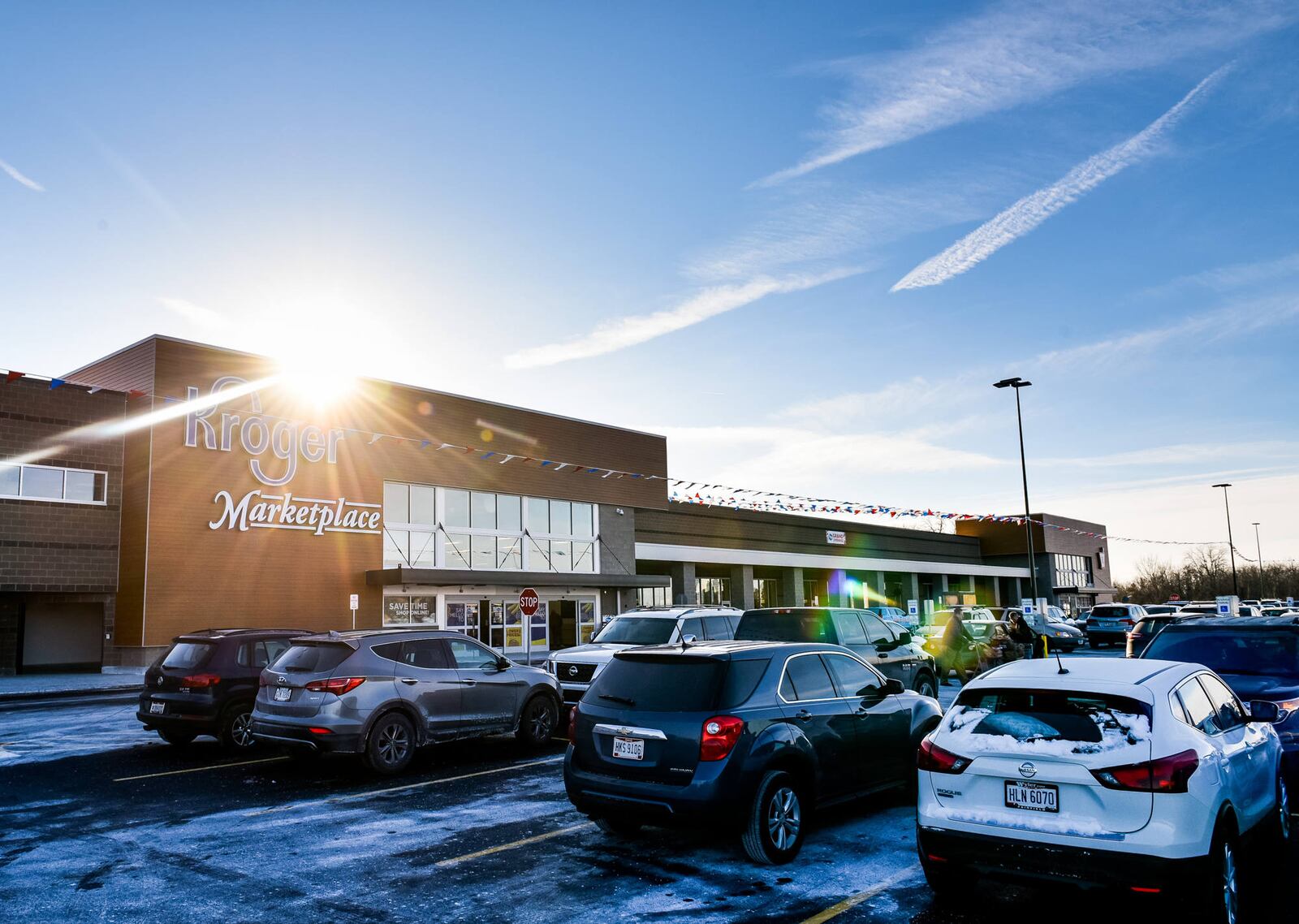 The new Kroger Marketplace at Crossings of Beckett on Princeton Glendale Road near Tylersville Road in West Chester Township opened Thursday morning, Jan. 31, 2019 replacing the old Kroger location just up the street. NICK GRAHAM/STAFF