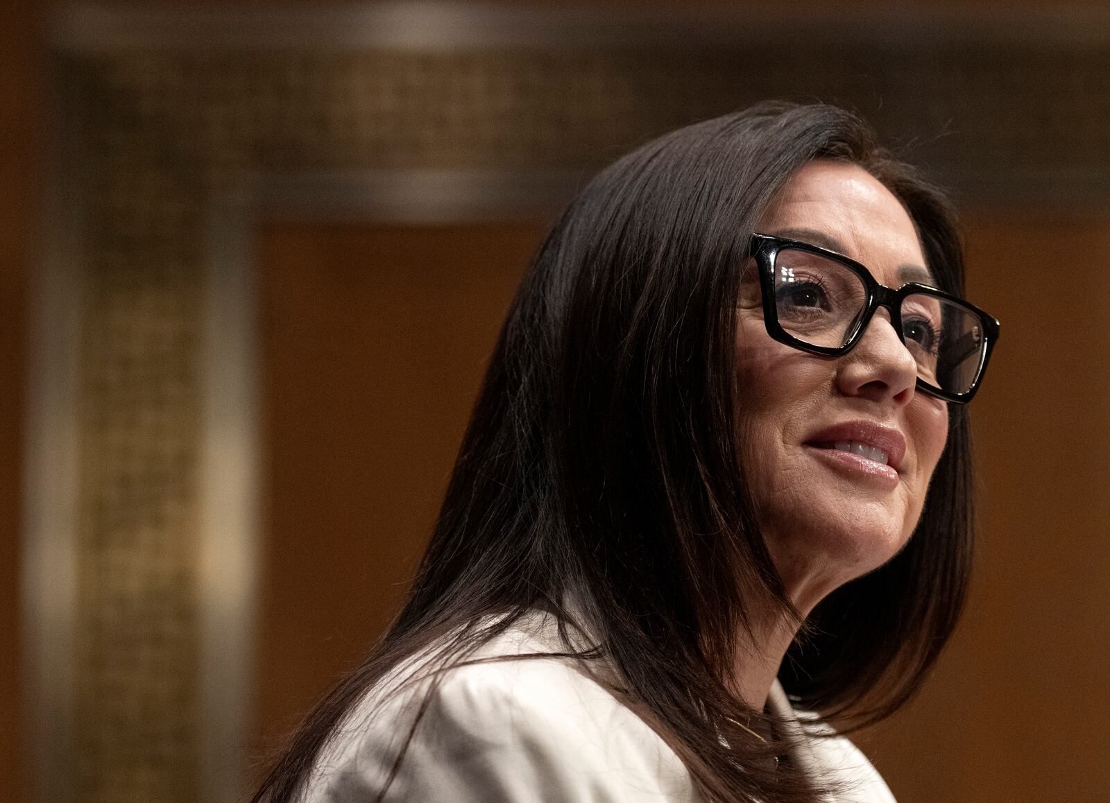 Lori Chavez-DeRemer attends a hearing of the Senate Health, Education, Labor, and Pensions Committee on her nomination for Secretary of Labor, Wednesday, Feb. 19, 2025, on Capitol Hill in Washington. (AP Photo/Jacquelyn Martin)