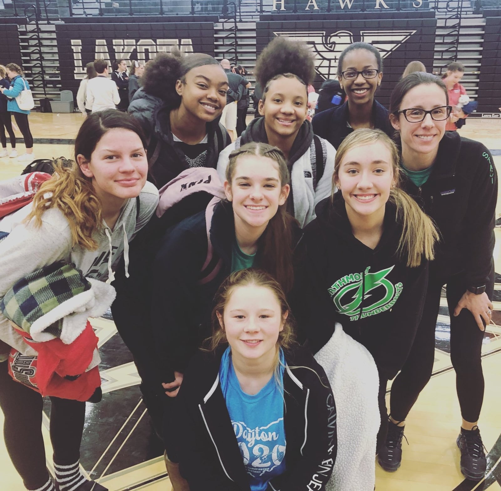 Staci Hedke with the Northmont High School gymnastics team. CONTRIBUTED